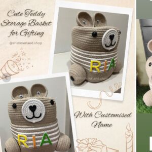 Teddy Storage Basket with Name Customisation